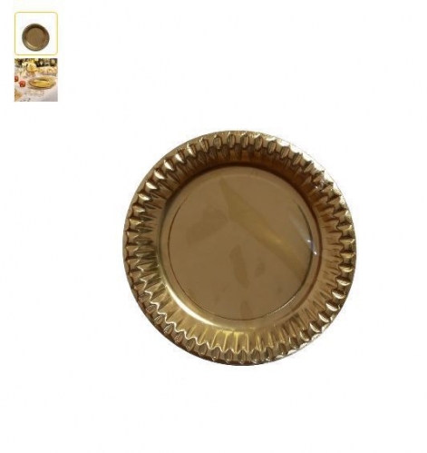 DOPLA PIATTI CARTA 23CM 10PZ ORO