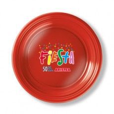 ARISTEA PIATTI FRUTTA PLASTICA 50PZ ROSSO