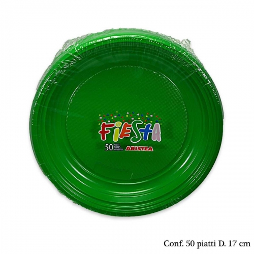 ARISTEA PIATTI FRUTTA PLASTICA 50PZ VERDE