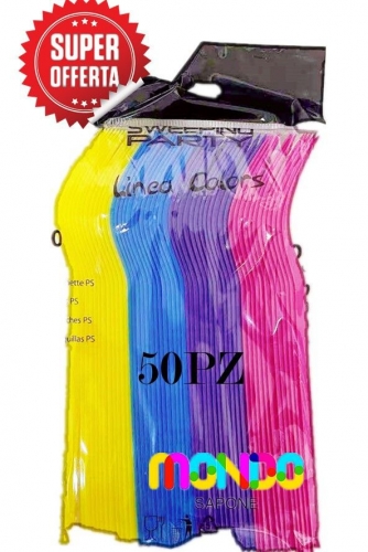 FORCHETTE PLASTICA 50PZ MULTICOLORE