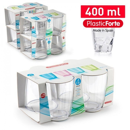 PACK 4 BICCHIERE DA ACQUA TRASPARENTE