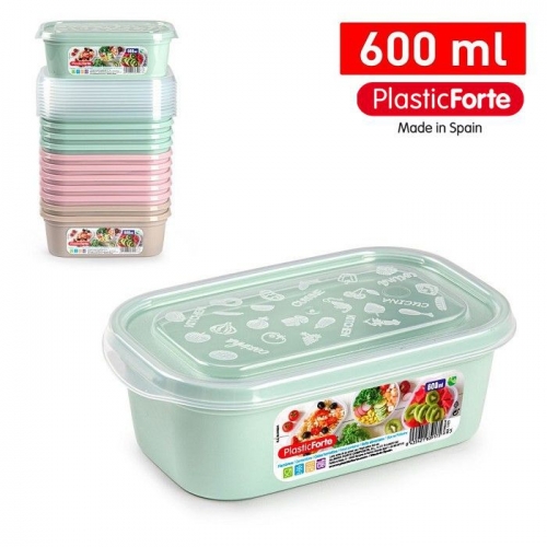 CONTENITORE RETTANGOLARE BASIC 600ML SURT VRM