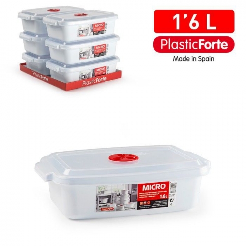 CASSERUOLA MICROONDE RETTANGOLARE BIANCO 1.6L