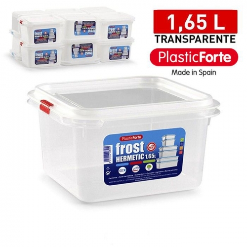 CONTENITORE TRASPARENTE FROST N.2 QUADRATO ALTO 1.65L