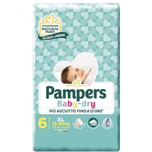 PAMPERS BABY DRY 6 15-30KG 14PZ