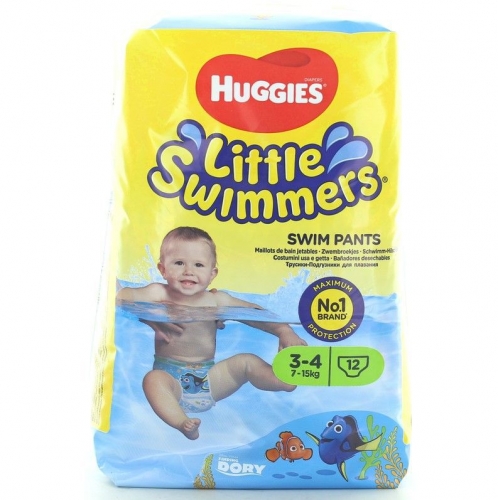 HUGGIES LITTLE SWIMMERS 3-4ANNI 7-15KG 12PZ
