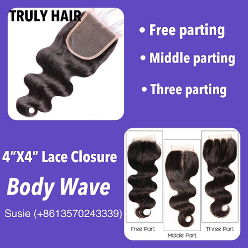Hot selling 50% off 4X4 lace closure body wave