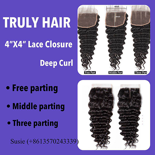 50% Off 4X4 Deep Curl Lace Closure