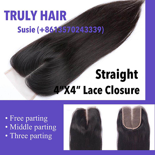 Hot Selling 50% off 4X4 Lace Closure Natural Striaght
