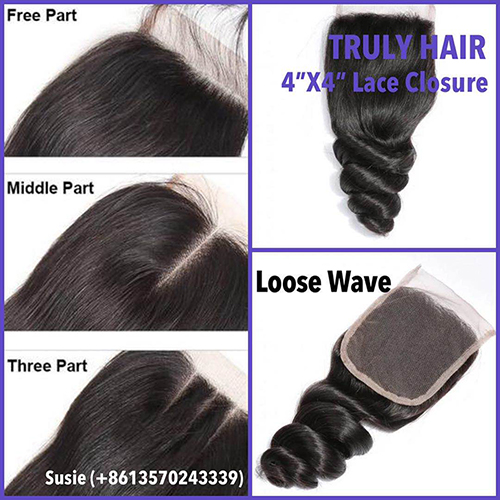 50% off 4X4 lace closure loose wave