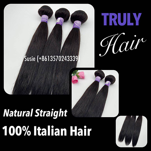 10A 100% Italian hair natural straight 1 pc