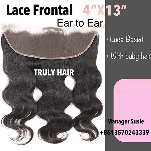 4x13 frontal body wave natural color