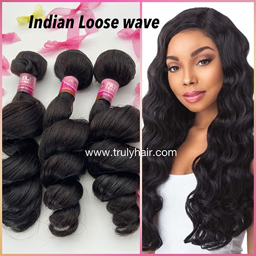 10A 100% indian hair loose wave 1 pc