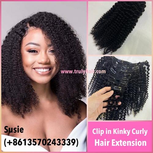 clip in hair extension kinky curl