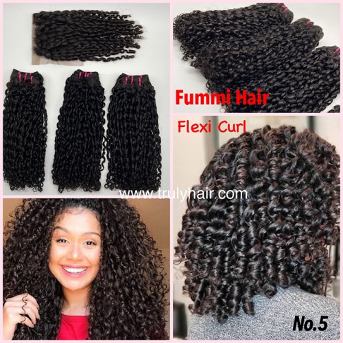 Free closure ! Funmi hair flexi curl 3 pcs with 1 pc free closure
