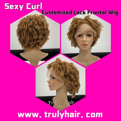 4X13 lace frontal wig sexy curly customized wig
