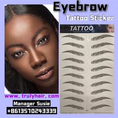 Eyebrow tattoo sticker