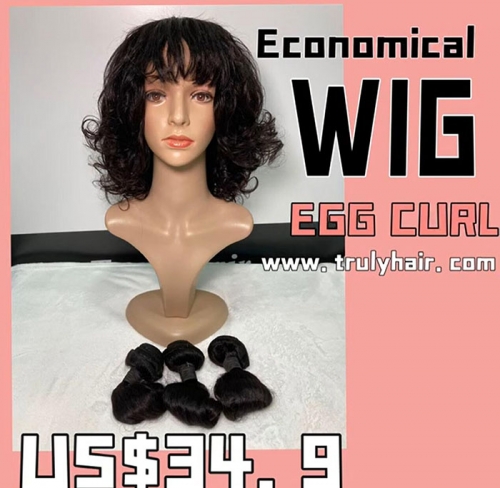 Egg curly wig 50% off