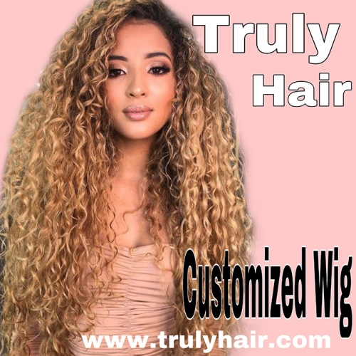 Curly 13X4 lace front wig