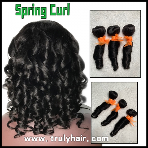 8A human hair spring curl