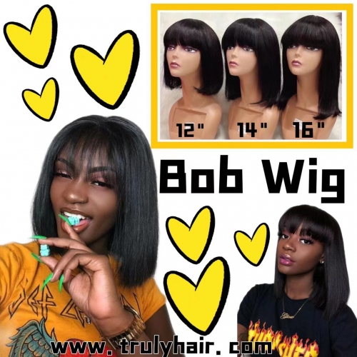 Bob wig with fringe