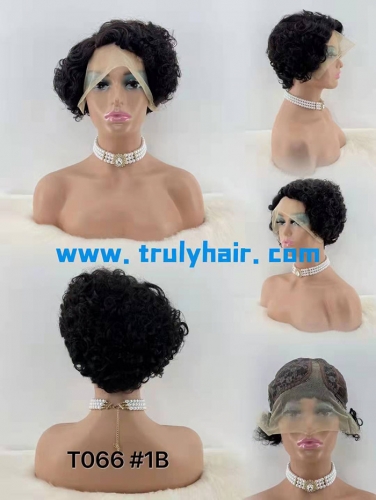 T066 1B curly hair wig
