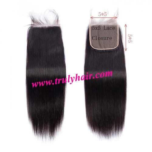 HD Natural straight 5X5 lace closure