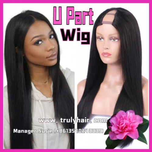 New arrival high quality human hair U part wig