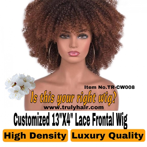 High quality 13X4 customized wig 12inches CW008 lace wig