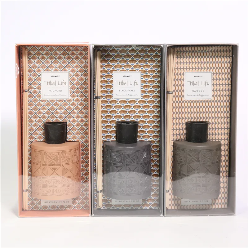 DESCRIPTION:
  D7.8X9CMH 150ML GLASS DIFFUSER W/CEMENT COAT  COLOR/SCENT  1)TERRACOTTA/PATCHOULI；2)WARM GREYCOOL /TEA WOOD；3)GREY /BLACK SNAKE