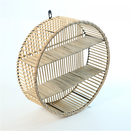 DESCRIPTION:
  D42X14X42.5CMH RATTAN WALL SHELF