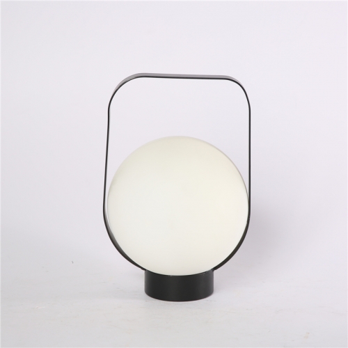 DESCRIPTION:
  D17X25CM  TABLE LAMP WITH HANDLE  COLOR  BLACK