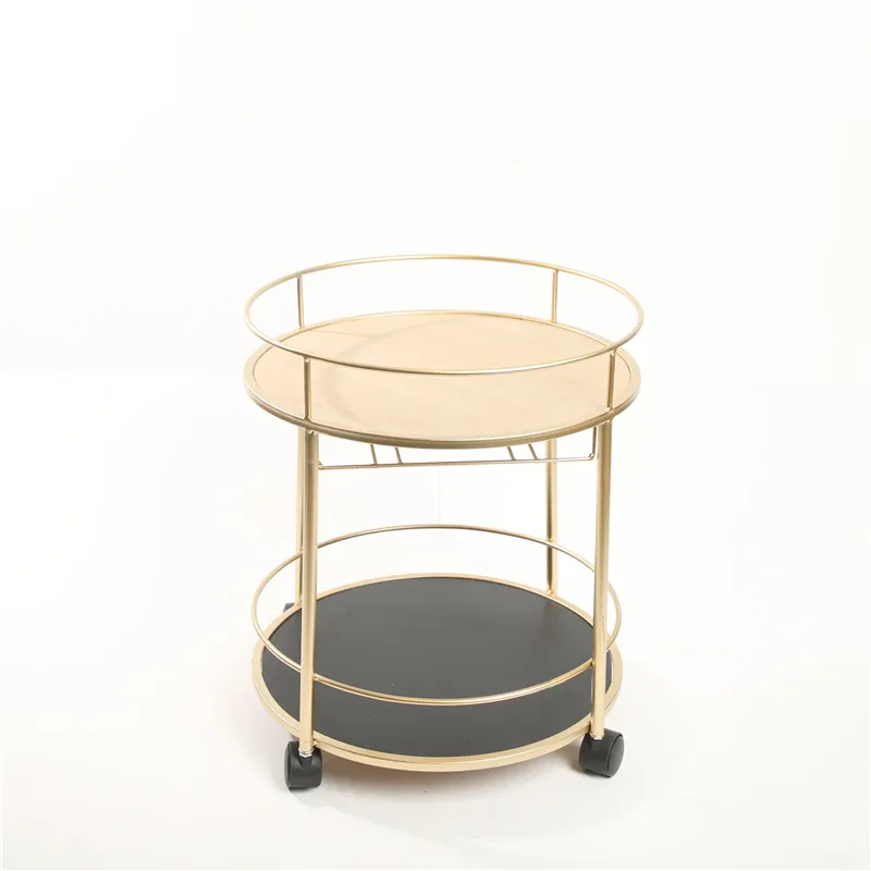 DESCRIPTION:
  D39X45CM  FOUR WHEELS 2 LAYERS METAL TROLLY