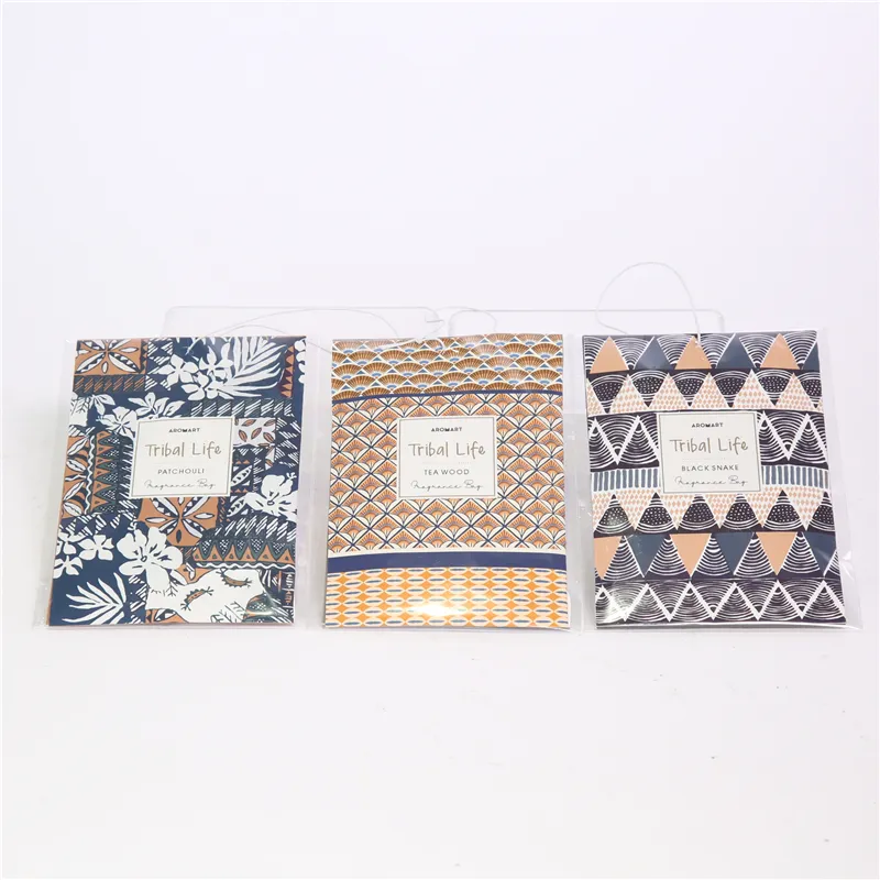 DESCRIPTION: 9.5X15CMH SCENTED BAG  SCENT:1)PATCHOULI；2)TEA WOOD；3)BLACK SNAKE