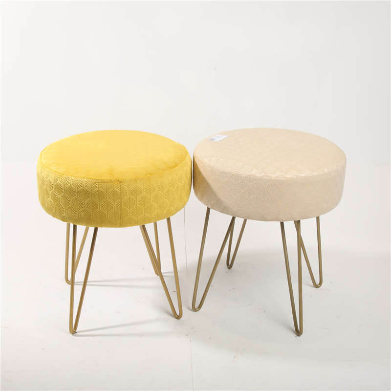 DESCRIPTION:D35X41CM STOOL WITH METAL LEGS