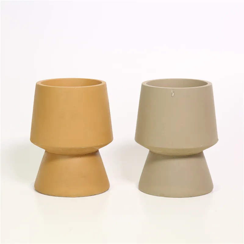 DESCRIPTION:
  D11.5X15.2CMH SCENTED DECORATED CEMENT CANDLE  COLOR/SCENT  1)GREY/POMEGRANATE；2)ORANGE/WOODS