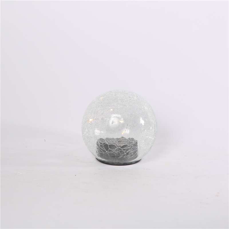 DESCRIPTION:
  D12X11CM GLASS BALL WITH 10 LED