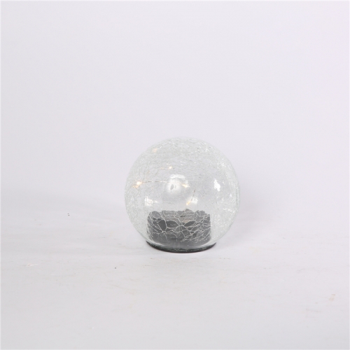 DESCRIPTION:
  D12X11CM GLASS BALL WITH 10 LED