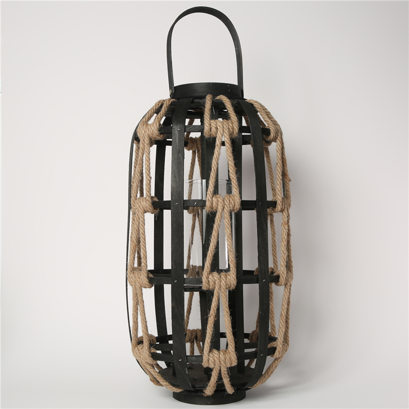 DESCRIPTION: D28X54CMH RATTAN LANTERN