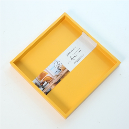 DESCRIPTION:
  25X25X3CM WOODEN TRAY  COLOR  YELLOW