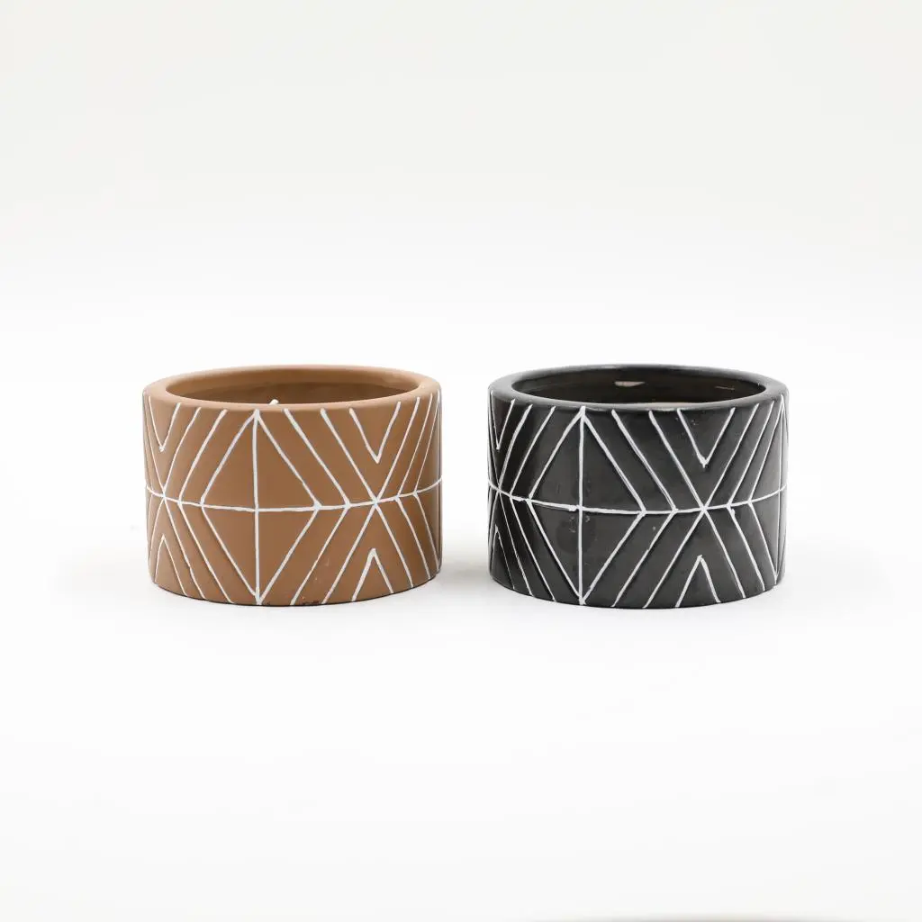 D12.5X8CMH CERAMIC POT SCENTED CANDLE