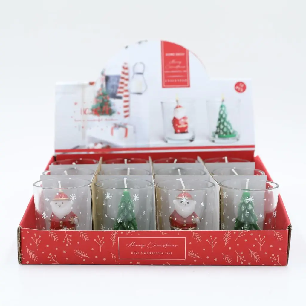 s/12 D5.5X6.5CMH XMAS SHAPED CANDLE POT