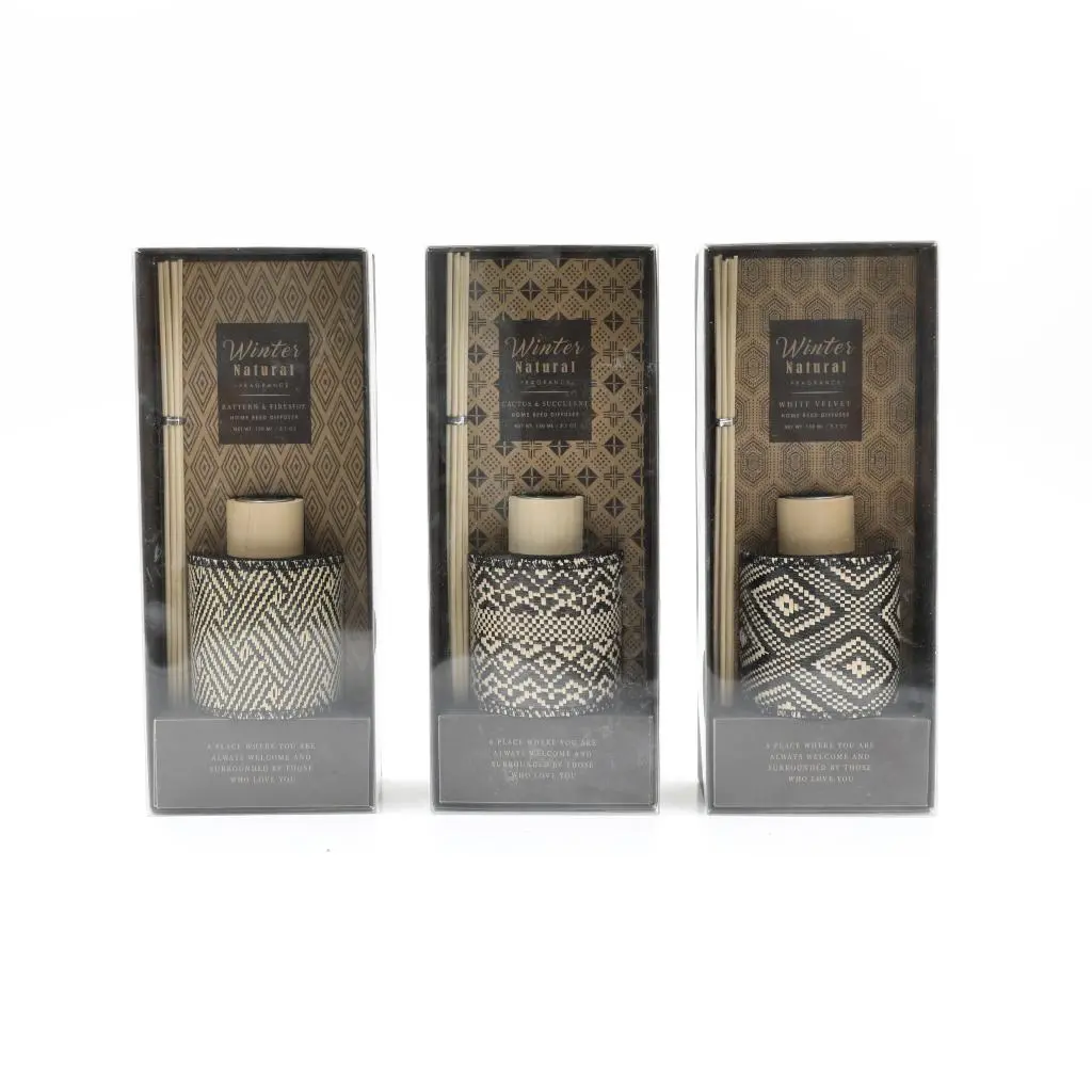 10X6.7X25CMH 150ML WEAVE COVER DIFFUSER SET