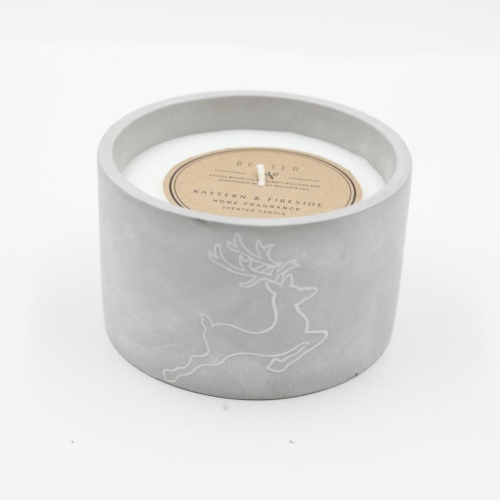 D15.5X9.5CMH CEMENT SCENTED CANDLE