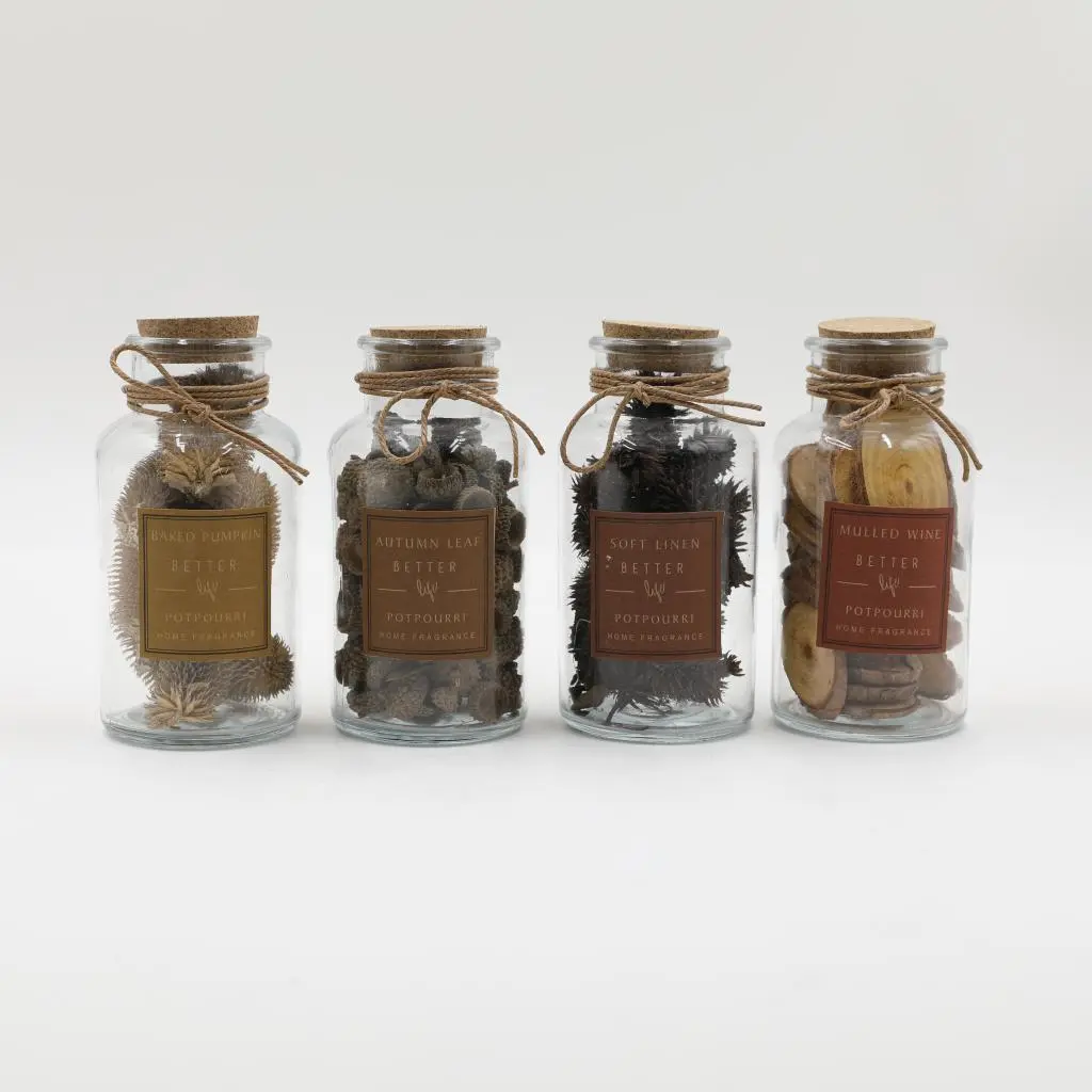 D8X16CMH SCENTED POTPOURRI IN GLASS BOTTLE