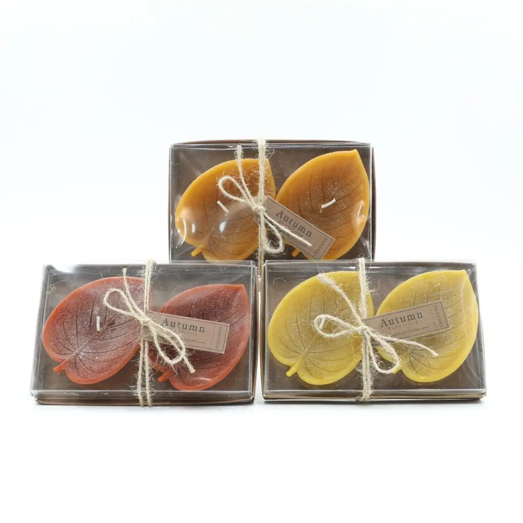 S/2 LEAF CANDLE