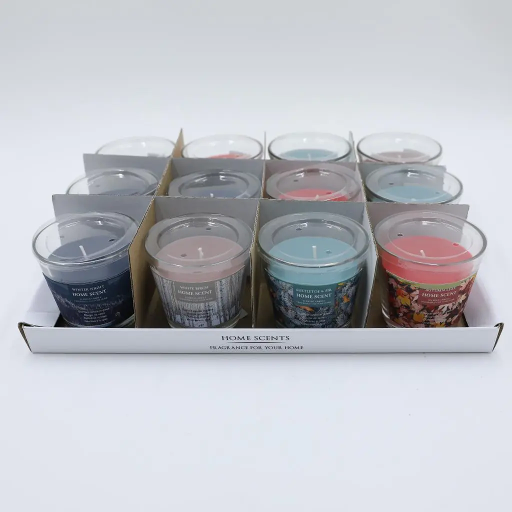 D9X8.3CMH SCENTED GLASS CANDLE