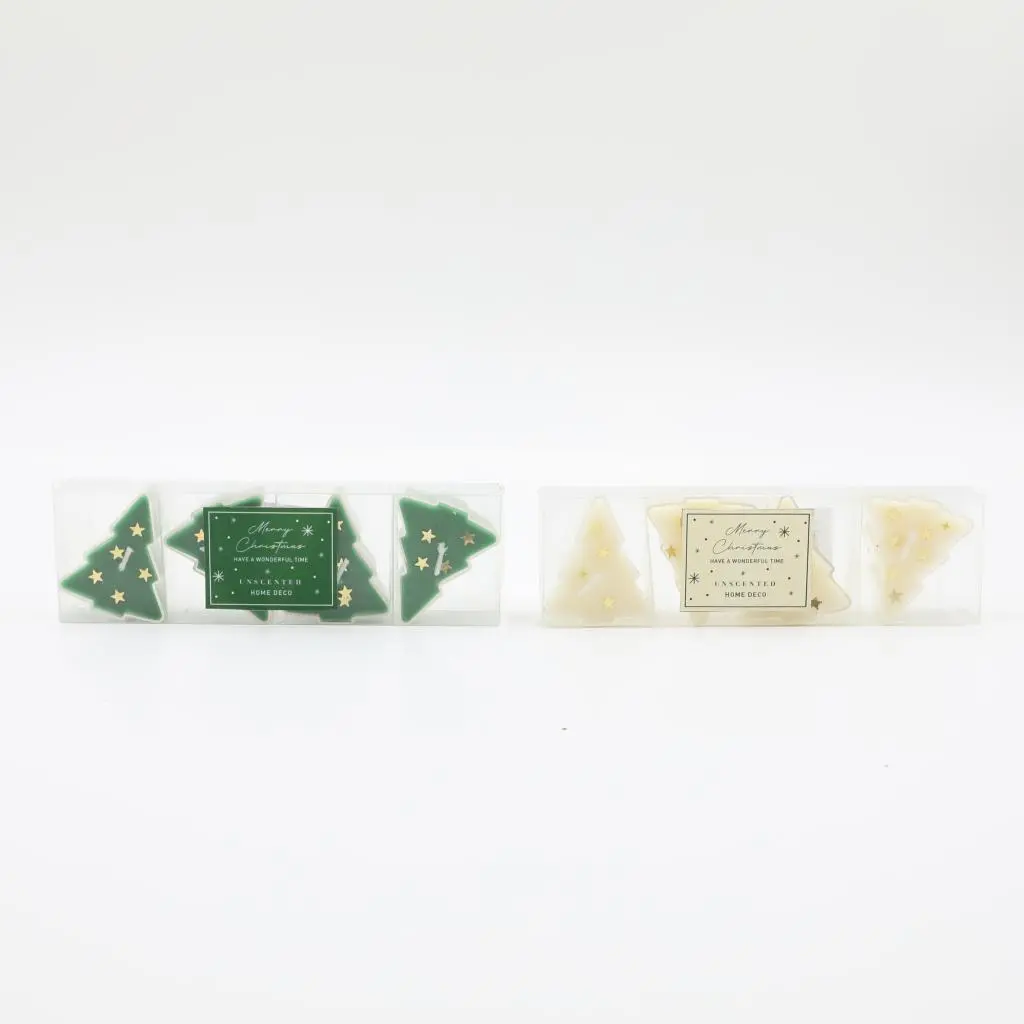 SET 4PCS 4.3X5.1X2CM TREE SHAPED TEALIGHT