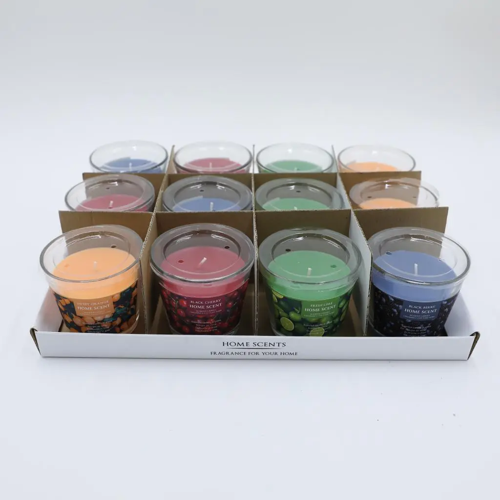 D9X8.3CMH SCENTED GLASS CANDLE