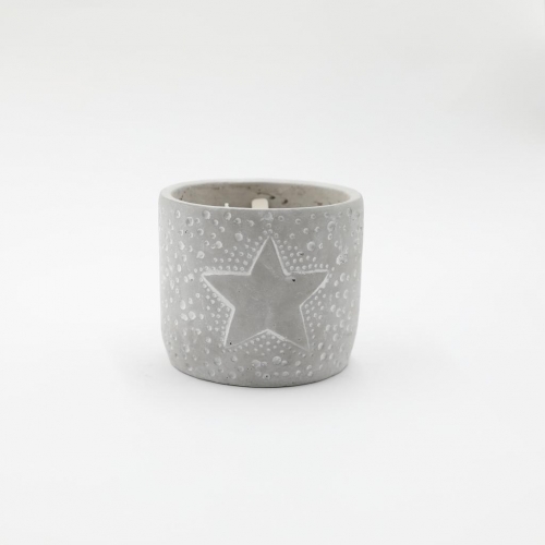 D12.5X10.5CMH CEMENT SCENTED CANDLE